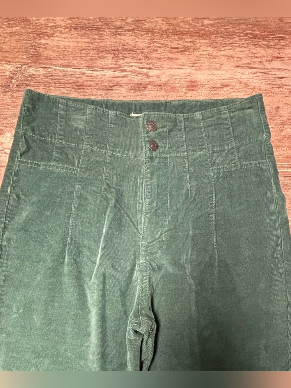 We The Free Dark Teal Flare Wide Leg Jeans - Picture 9 of 10